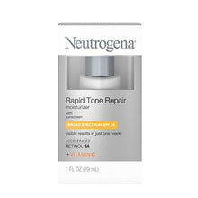 Load image into Gallery viewer, Neutrogena Rapid Tone Repair Face Moisturizer with Retinol SA, Vitamin C, Hyaluronic Acid and SPF 30 Sunscreen, Tone-Evening &amp; Brightening Retinol Facial Moisturizer Cream, 1 fl. oz
