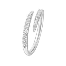 Load image into Gallery viewer, PAVOI 14K Gold Plated Cubic Zirconia Open Twist Eternity Band White Gold for Women Size 6
