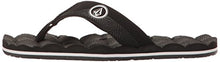 Load image into Gallery viewer, Volcom Boys' Recliner Youth FLIP Flop Sandal, Black/White, 5 M US Big Kid
