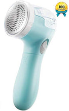 Load image into Gallery viewer, Feeke Lint Remover, Electric Clothes Sweater Fabric Shaver, Portable, Quickly and Effectively for Couch, Blanket, Curtain, Socks, Legging, Wool, Cashmere, Battery Operated, Sky Blue
