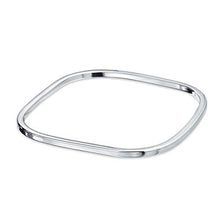 Load image into Gallery viewer, Solid Square Shape Stackable Smooth Polished Bangle Bracelet For Women For Girlfriend Polished 925 Sterling Silver
