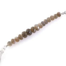 Load image into Gallery viewer, NirvanaIN Chocolate Moonstone faceted rondelle beads,gemstone beads for jewelry making,faceted moonstone 10 cm strand
