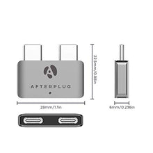 Load image into Gallery viewer, Afterplug Dual Type-C Short Extender, USB-C Thunderbolt 3 Female to Male Extension Adapter, 40Gbps, 100W PD, 5k Video for MacBook Pro 2020 2019 2018 2017 13" 15" 16" &amp; MacBook Air with Case Cover
