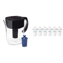 Load image into Gallery viewer, Brita Water Pitcher with 1 Longlast Filter, Large 10 Cup, Black &amp; 35557 Replacement Filters for Pitchers and Dispensers, 6 Count
