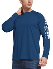 Load image into Gallery viewer, BALEAF Men's Long Sleeve UV Shirts Sun Protection UPF 50+ Shirt SPF Lightweight Quick Dry Rash Guard for Hiking Fishing Ocean Blue Size M
