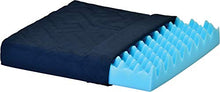 Load image into Gallery viewer, NOVA Medical Products  Seat &amp; Wheelchair Cushion, Convoluted “Egg Crate” Foam Cushion with Removable Cover, 16”W x 16”D x 3”Thick, Navy Blue Color (2652-3)
