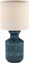 Load image into Gallery viewer, Amazon Brand – Stone &amp; Beam Ceramic Table Lamp, 18"H, Crackle Dark Blue
