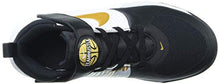 Load image into Gallery viewer, Nike Unisex-Kid's Team Hustle D 9 Pre School Basketball Shoe, Black/Metallic Gold-White, 3Y Regular US Little Kid
