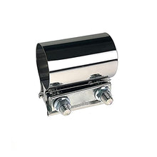 Load image into Gallery viewer, 2X 2.5" Inch Stainless Steel Butt Joint Exhaust Band Clamp Sleeve for Exhaust Pipes, Mufflers and Catalytic Converters
