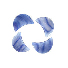 Load image into Gallery viewer, rockcloud Pack of 4 Healing Crystals Moon Shape Worry Stones Pocket Stone Hand Carved Ornamant Home Decoration, Blue Aventurine
