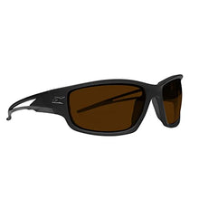 Load image into Gallery viewer, Edge TSK215 Kazbek Polarized Wrap-Around Safety Glasses, Anti-Scratch, Non-Slip, UV 400, Military Grade, ANSI/ISEA &amp; MCEPS Compliant, 5.04" Wide, Black Frame/Copper Lens
