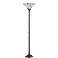 Load image into Gallery viewer, JONATHAN Y JYL8005A Moore Style 68.57" Torchiere LED Floor Lamp, Tiffany, Traditional for Bedroom, Living Room, Bronze
