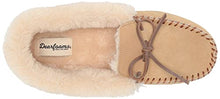 Load image into Gallery viewer, Dearfoams Women's Bethany Suede Moccasin Slipper, Desert, 9
