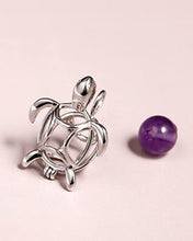 Load image into Gallery viewer, Jewever 925 Sterling Silver Sea Turtle with Amethyst Crystal Stone Pendant Necklace for Women Cute Animal Gifts Jewelry 18" Chain
