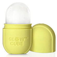Load image into Gallery viewer, Glow Cube Ice Roller For Face Eyes and Neck To Brighten Skin &amp; Enhance Your Natural Glow/Reusable Facial Treatment to Tighten &amp; Tone Skin &amp; De-Puff The Eye Area (Yellow)
