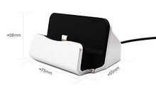 Load image into Gallery viewer, iPhone Charging Dock Station, Bebetter 8-pin Charging Dock Compatible with Apple iPhone 8, iPhone X, iPhone 7/7 Plus 6 6S Plus 5 5S Retail Packaging (Silver)

