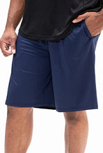 Load image into Gallery viewer, DEVOPS Men's 2-Pack Loose-Fit 10" Workout Gym Shorts with Pockets (Large, Navy/Steel)
