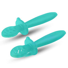 Load image into Gallery viewer, Eztotz Silicone First Stage Baby Spoons – Made in USA - 100% Silicone Pre Spoon Set- Self Feeding Training for Baby Led Weaning
