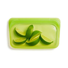 Load image into Gallery viewer, Stasher Platinum Silicone Food Grade Reusable Storage Bag, Lime (Snack) | Reduce Single-Use Plastic | Cook, Store, Sous Vide, or Freeze | Leakproof, Dishwasher-Safe, Eco-friendly | 12 Oz

