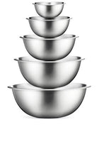 Load image into Gallery viewer, Stainless Steel Mixing Bowls (Set of 5) Stainless Steel Mixing Bowl Set - Easy To Clean, Nesting Bowls for Space Saving Storage, Great for Cooking, Baking, Prepping

