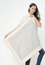 Load image into Gallery viewer, Radia Smart 5G Anti-Radiation, EMF Protection Baby Blanket, Pregnancy Belly Shielding, Organic Cotton, Cream, 35”x30"
