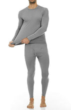 Load image into Gallery viewer, Thermajohn Men's Ultra Soft Thermal Underwear Long Johns Set with Fleece Lined (Small, Grey)
