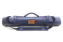 Load image into Gallery viewer, Blue Leather Knife Roll - 10 Knife Slots

