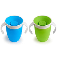 Load image into Gallery viewer, Munchkin Miracle 360 Trainer Cup, Green/Blue, 7 Oz, 2 Count
