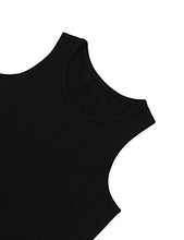 Load image into Gallery viewer, Romwe Women's Summer Boho Sleeveless Embroidered Hem Loose Casual Tank Dress Black M
