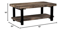 Load image into Gallery viewer, Alaterre Furniture Pomona Rustic Industrial Modern Vintage Metal and Solid Wood Coffee Table, Easy Assembly, 42 in x 24 in x 18 in
