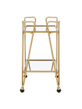 Load image into Gallery viewer, Linon Gina Mid-Century Bar Cart, Gold
