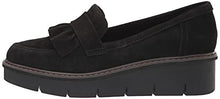 Load image into Gallery viewer, Clarks Women's Airabell Slip Loafer, Black Suede, 9
