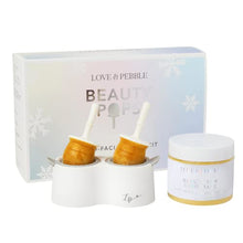 Load image into Gallery viewer, Love &amp; Pebble Beauty Pops - Ice Roller for Face Massage &amp; Skin Care Ice Mask for Face Set with Turmeric &amp; Aloe | Cryo Dermal Benefits of Ice Face Roller and Gua Sha, As Seen on Shark Tank and Tik Tok
