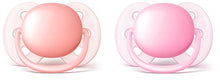 Load image into Gallery viewer, Philips AVENT Ultra Soft Pacifier, 0-6 Months, Pink/Peach, 4 Pack, SCF213/40
