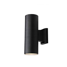 Load image into Gallery viewer, Wen long shop Nordic Waterproof Outdoor Wall lamp, LED Bedroom Bedside Aisle Double Wall Light, Modern Minimalist Style Aluminum Metal Wall Lamp,Black
