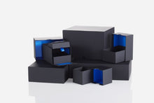 Load image into Gallery viewer, Platinum-Plated Sterling Silver Round 3-Stone Ring made with Swarovski Zirconia (2 cttw), Size 6
