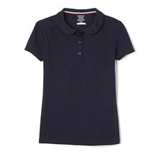 Load image into Gallery viewer, French Toast Girls' Toddler Short Sleeve Peter Pan Collar Polo Shirt, Navy, 2T
