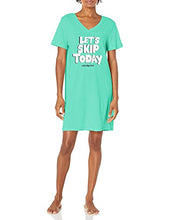 Load image into Gallery viewer, Smart &amp; Sexy Women's V-Neck Oversized Sleep Shirt, Edward Green Let's Skip Today, 3X
