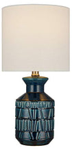 Load image into Gallery viewer, Amazon Brand – Stone &amp; Beam Ceramic Table Lamp, 18"H, Crackle Dark Blue
