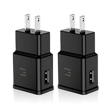 Load image into Gallery viewer, Adaptive Fast Charging USB Wall Charger Adapter Compatible Samsung Galaxy S21 S20 S10 S6 S7 S8 S9 / Edge/Plus/Active, Note 5 8, Note 9, Note 10, LG Quick Charge, Android Phone Travel Plug (2 Pack)
