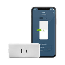 Load image into Gallery viewer, Leviton D23LP-2RW Decora Smart Wi-Fi Mini Plug-In Dimmer (2nd Gen), Works with Hey Google, Alexa, Apple HomeKit/Siri, and Anywhere Companions, No Hub Required , White
