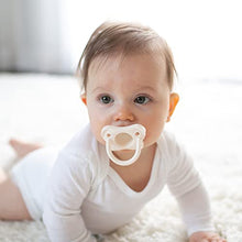 Load image into Gallery viewer, Dr. Brown’s HappyPaci 100% Silicone Pacifier 0-6m, BPA Free, White, Blue, Light Blue 3-Pack
