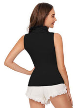 Load image into Gallery viewer, Verdusa Women's Sleeveless High Turtle Neck Fitted Tops Pink XL
