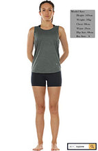 Load image into Gallery viewer, icyzone Workout Tank Tops for Women - Open Back Strappy Athletic Tanks, Yoga Tops, Gym Shirts(Pack of 2) (S, Charcoal/Army)

