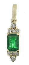 Load image into Gallery viewer, Gin &amp; Grace 10K Yellow Gold Natural Diamond (I1,I2) &amp; Emerald Pendant for Women
