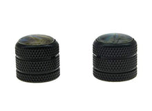 Load image into Gallery viewer, KAISH 2pcs Black Push on Fit Abalone Top Guitar Dome Knobs or Bass Knob for Tele Telecaster
