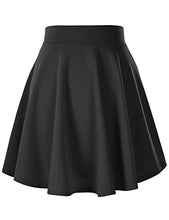 Load image into Gallery viewer, Urban CoCo Women's Basic Versatile Stretchy Flared Casual Mini Skater Skirt (Large, Black)
