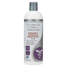 Load image into Gallery viewer, Veterinary Formula Clinical Care Antiparasitic &amp; Antiseborrheic Medicated Dog Shampoo, 16 oz – Paraben, Dye, Soap Free – Hydrating and Antifungal Shampoo for Dogs, White
