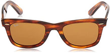 Load image into Gallery viewer, Ray-Ban RB2140 Original Wayfarer Square Sunglasses, Striped Havana/B-15 Brown, 50 mm
