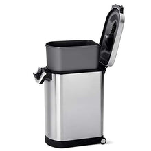 Load image into Gallery viewer, simplehuman 30 Liter, 32 lb / 14.5 kg Large Pet Food Storage Container, Brushed Stainless Steel for Dog Food, Cat Food, and Bird Feed
